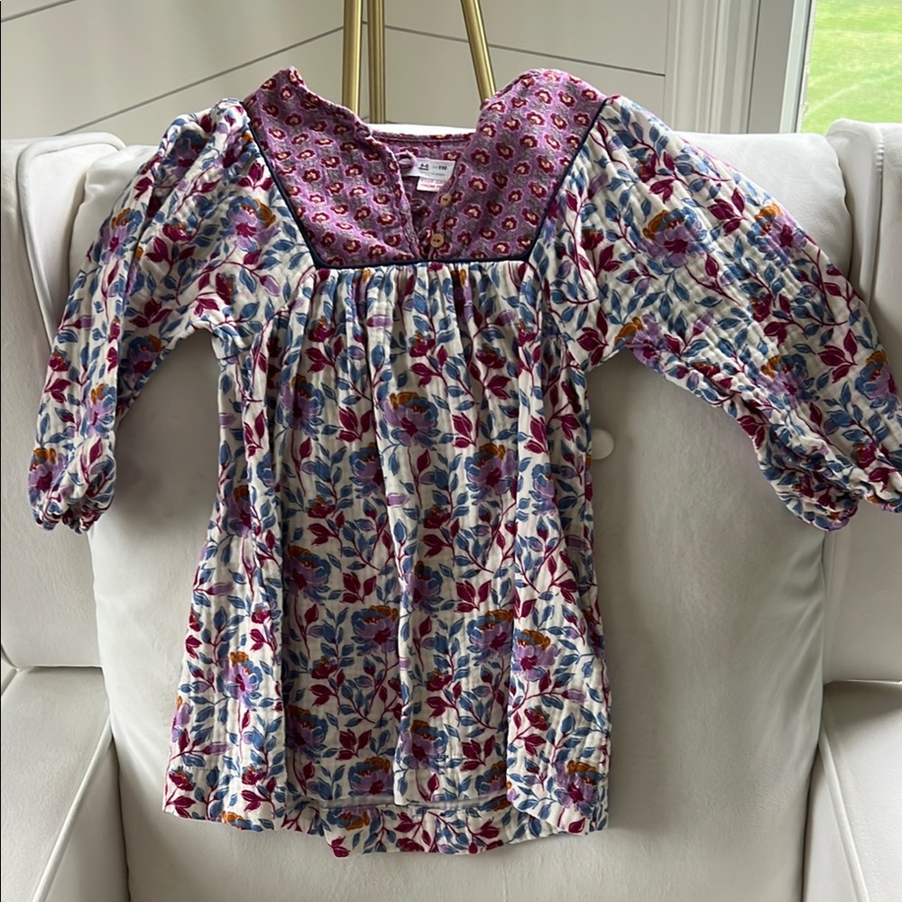 EUC Girls Zara Floral Long Sleeve Dress